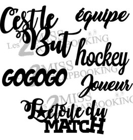LES 2 MISS SCRAPBOOKING LES 2 MISS SCRAPBOOKING KIT HOCKEY CHIPBOARD