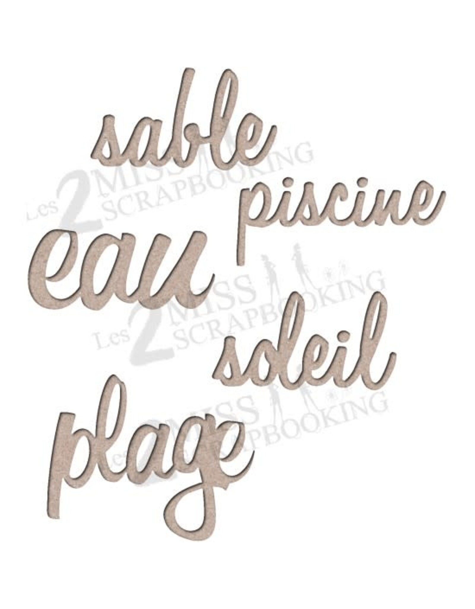 LES 2 MISS SCRAPBOOKING LES 2 MISS SCRAPBOOKING KIT MOT ÉTÉ CHIPBOARD