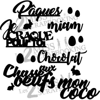 LES 2 MISS SCRAPBOOKING LES 2 MISS SCRAPBOOKING KIT PÂQUES 1 CHIPBOARD