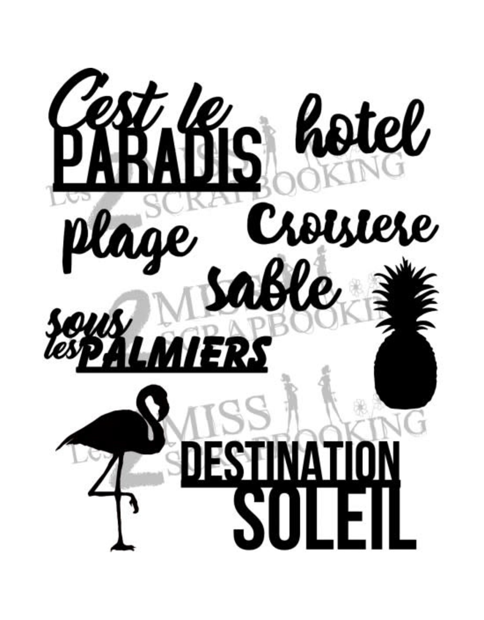 LES 2 MISS SCRAPBOOKING LES 2 MISS SCRAPBOOKING KIT VACANCES 2 CHIPBOARD