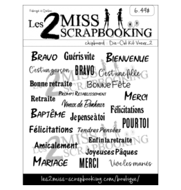 LES 2 MISS SCRAPBOOKING LES 2 MISS SCRAPBOOKING KIT VOEUX 2 DIE-CUTS
