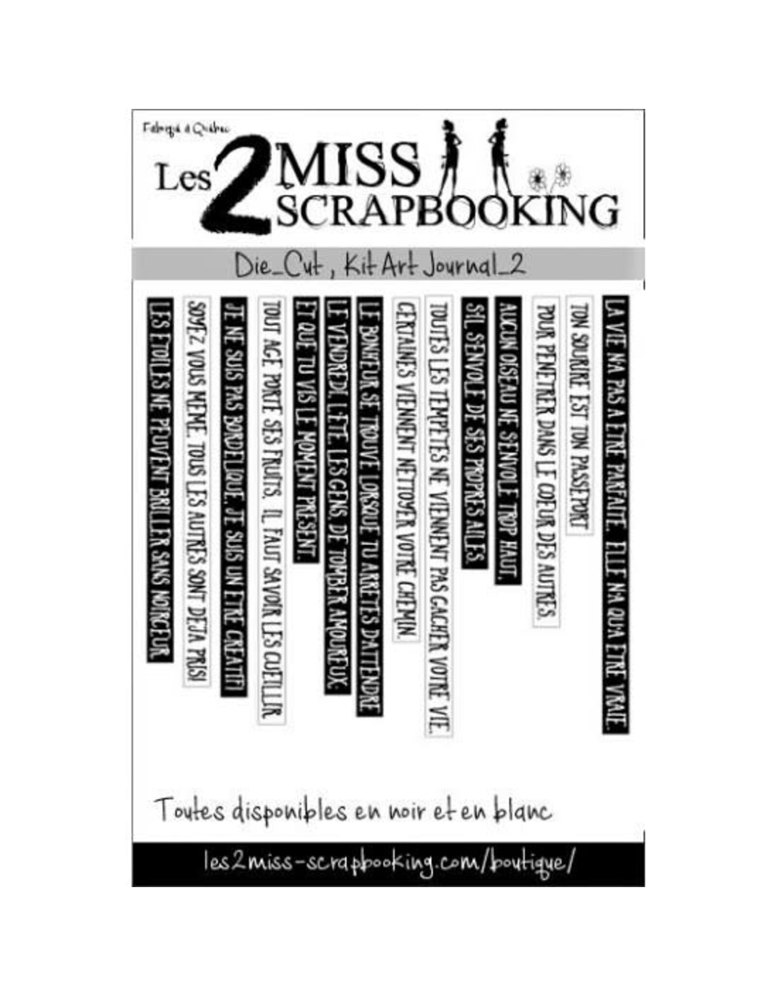 LES 2 MISS SCRAPBOOKING LES 2 MISS SCRAPBOOKING KIT ART JOURNAL 2 DIE-CUTS
