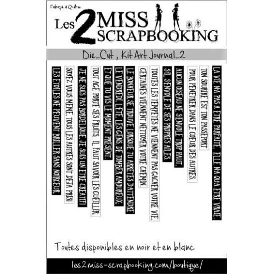 LES 2 MISS SCRAPBOOKING LES 2 MISS SCRAPBOOKING KIT ART JOURNAL 2 DIE-CUTS