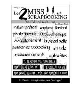 LES 2 MISS SCRAPBOOKING LES 2 MISS SCRAPBOOKING KIT MOTS 3 DIE-CUTS