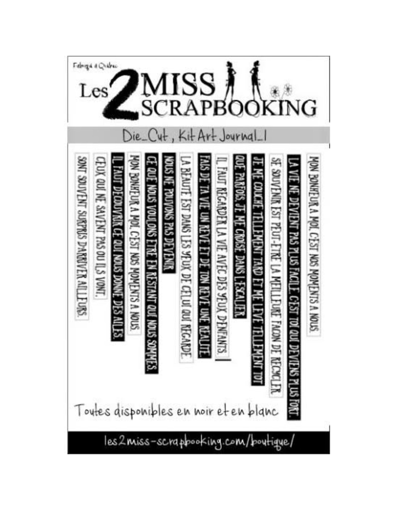 LES 2 MISS SCRAPBOOKING LES 2 MISS SCRAPBOOKING KIT ART JOURNAL 1 DIE-CUTS