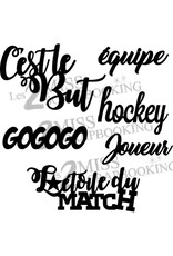 LES 2 MISS SCRAPBOOKING LES 2 MISS SCRAPBOOKING KIT HOCKEY CHIPBOARD