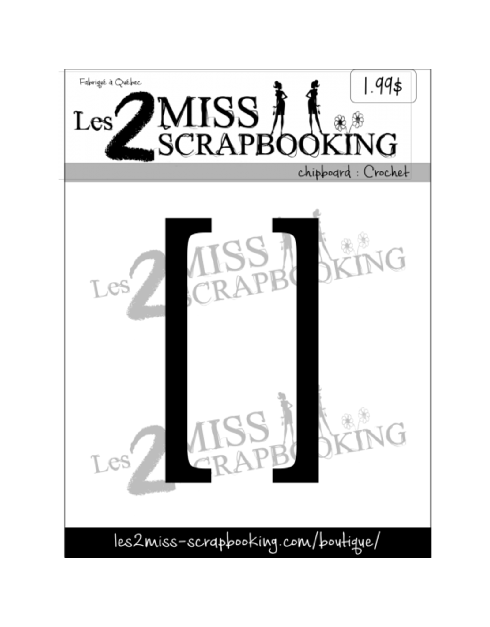LES 2 MISS SCRAPBOOKING LES 2 MISS SCRAPBOOKING CROCHET CHIPBOARD