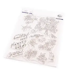 PINKFRESH PINKFRESH STUDIO FLOWERS FOR THE SOUL CLEAR STAMP SET