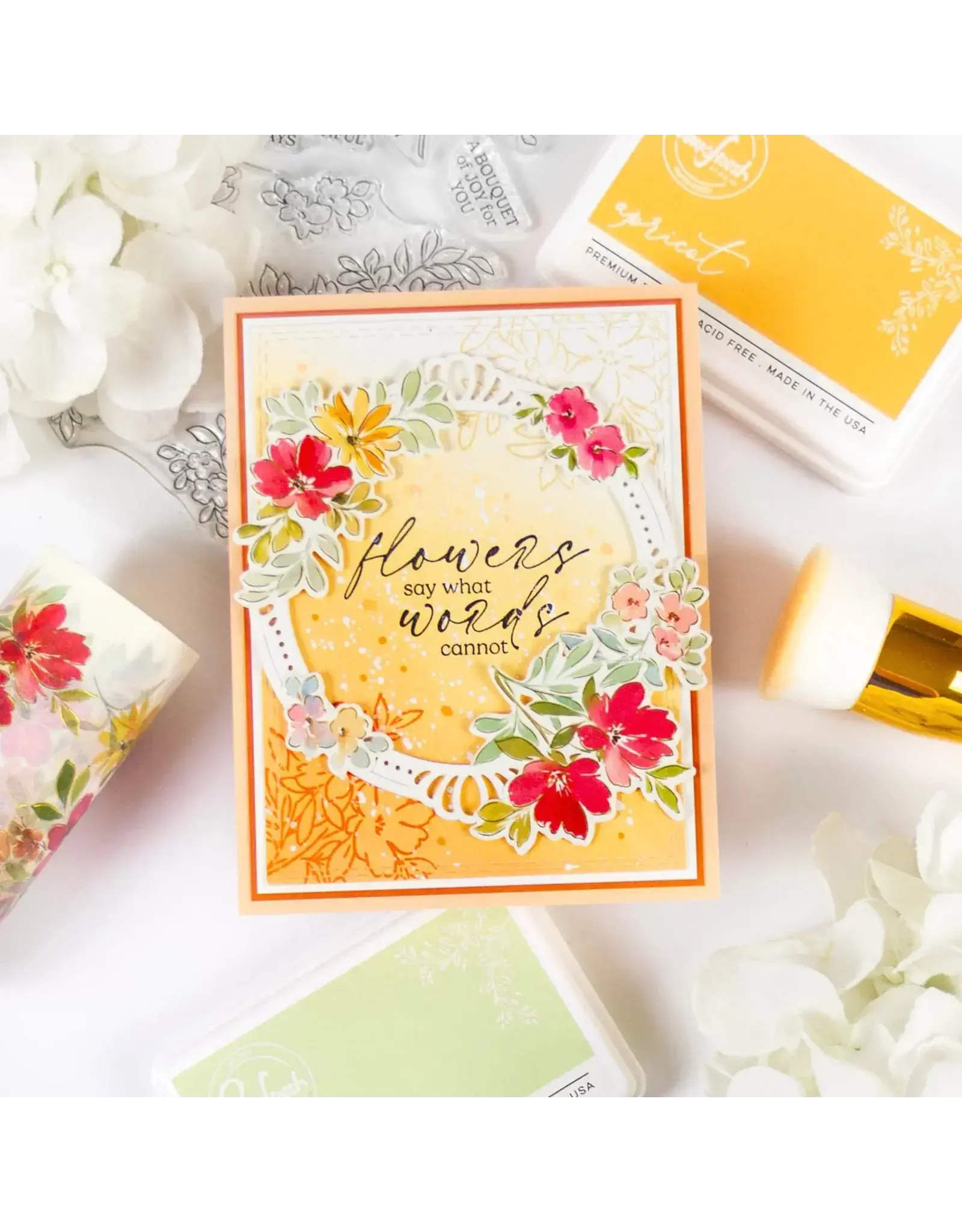 PINKFRESH PINKFRESH STUDIO FLOWERS FOR THE SOUL CLEAR STAMP SET