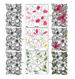 LDRS CREATIVE LDRS CREATIVE IN THE GARDEN LAYERING STENCILS SET 3/PK