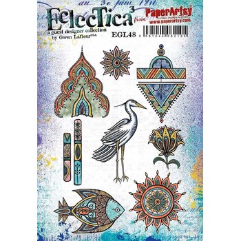 PAPER ARTSY PAPER ARTSY ECLECTICA GWEN LAFLEUR EGL48 CLING STAMP SET
