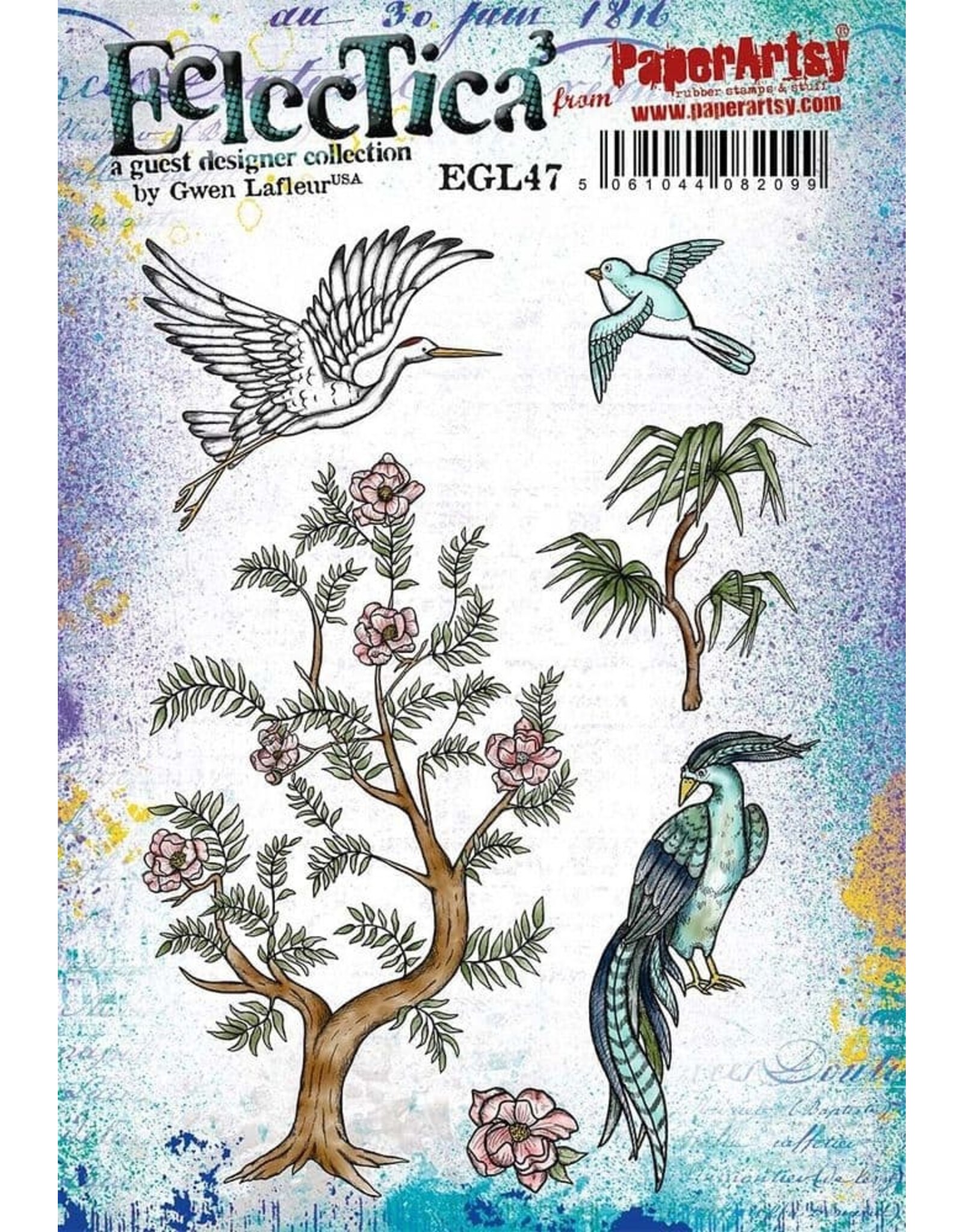 PAPER ARTSY PAPER ARTSY ECLECTICA GWEN LAFLEUR EGL47 CLING STAMP SET