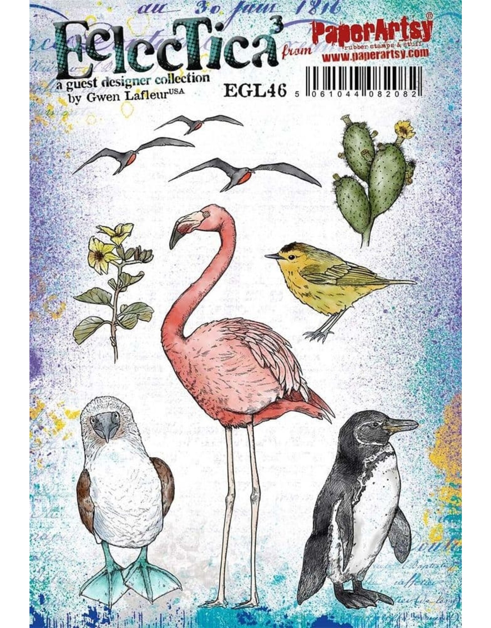 PAPER ARTSY PAPER ARTSY ECLECTICA GWEN LAFLEUR EGL46 CLING STAMP SET