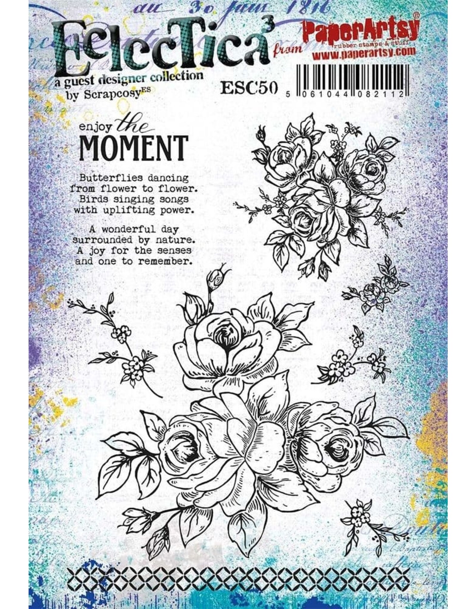 PAPER ARTSY PAPER ARTSY ECLECTICA SCRAPCOSY ESC50 CLING STAMP SET
