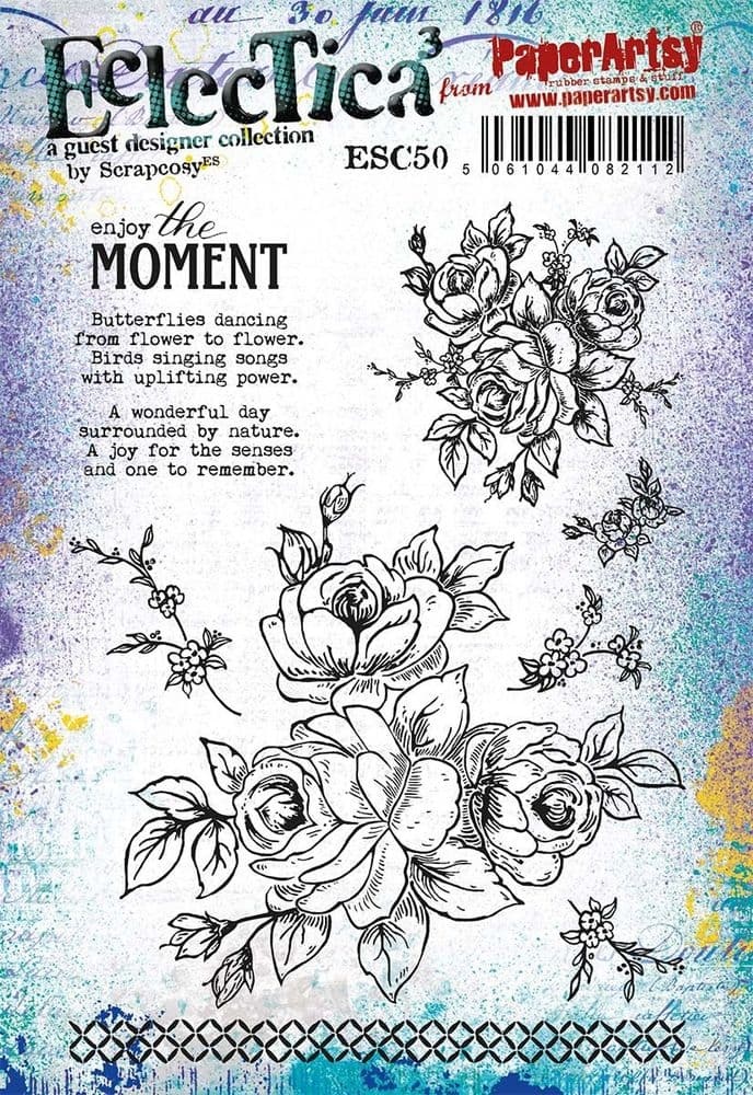PAPER ARTSY PAPER ARTSY ECLECTICA SCRAPCOSY ESC50 CLING STAMP SET