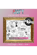 PAPER ARTSY PAPER ARTSY JOFY PRINTED TISSUE COLLAGE PAPER 4 SHEETS