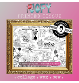 PAPER ARTSY PAPER ARTSY JOFY PRINTED TISSUE COLLAGE PAPER 4 SHEETS
