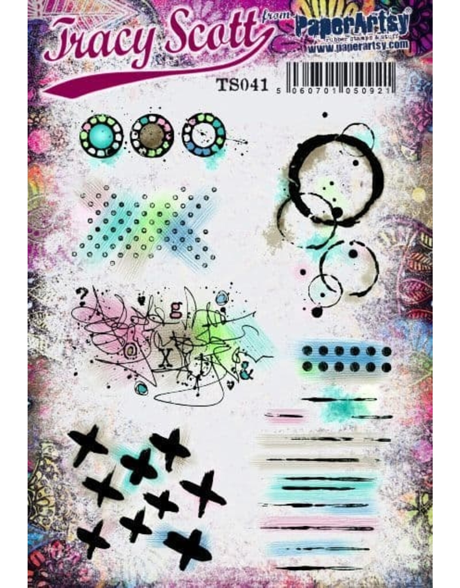 PAPER ARTSY PAPER ARTSY TRACY SCOTT TS041 CLING STAMP SET