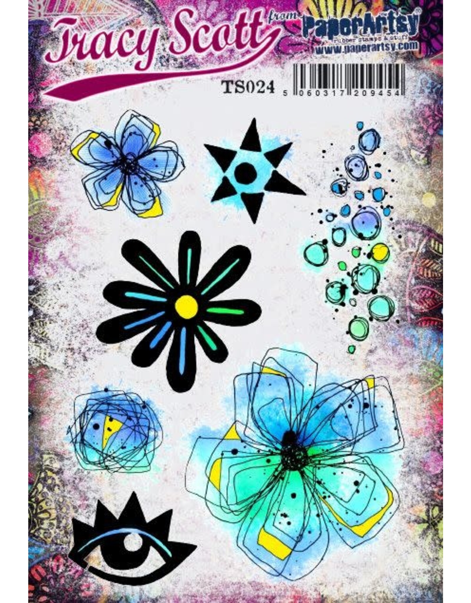 PAPER ARTSY PAPER ARTSY TRACY SCOTT TS024 CLING STAMP SET