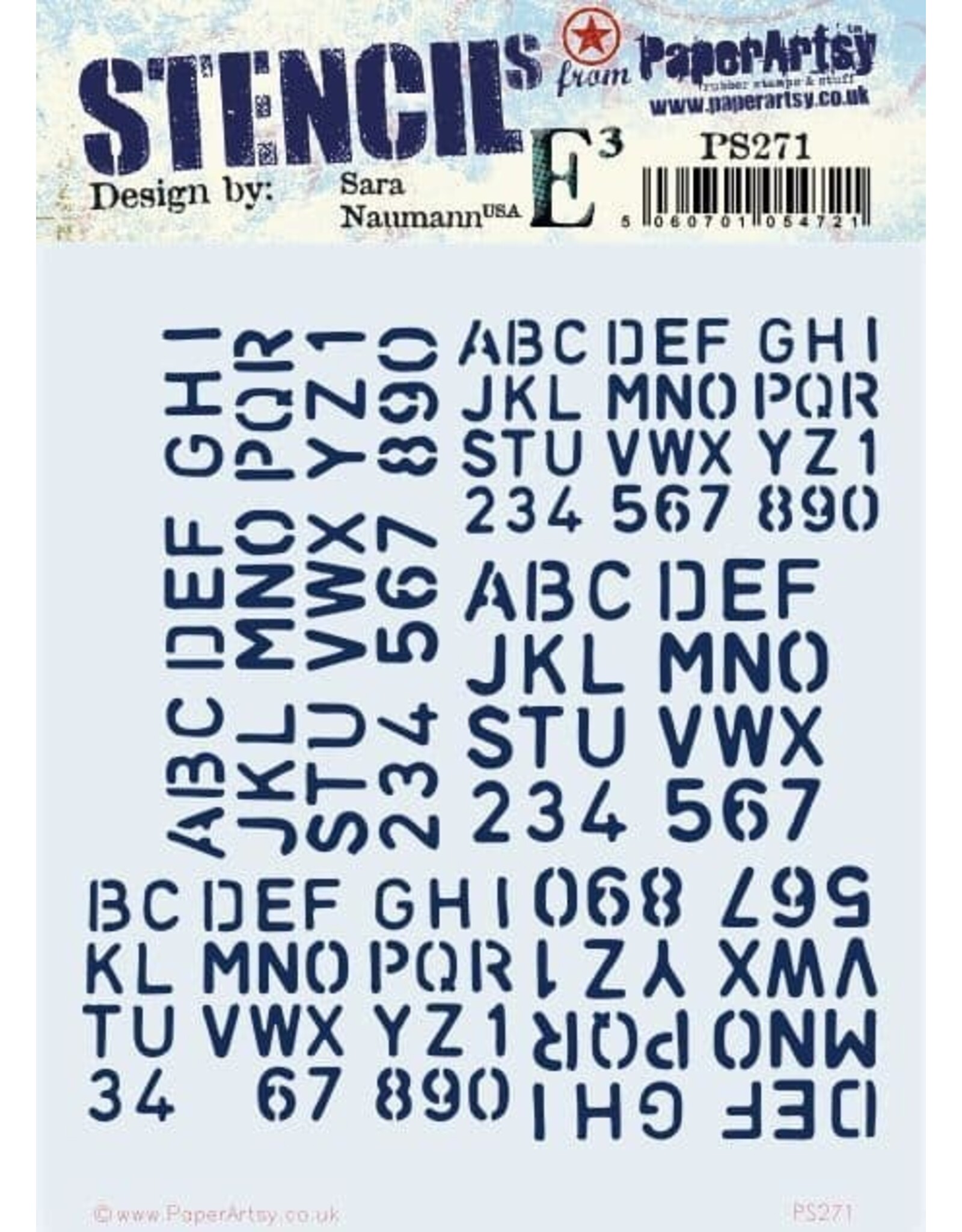 PAPER ARTSY PAPER ARTSY SARA NAUMANN PS271 STENCIL