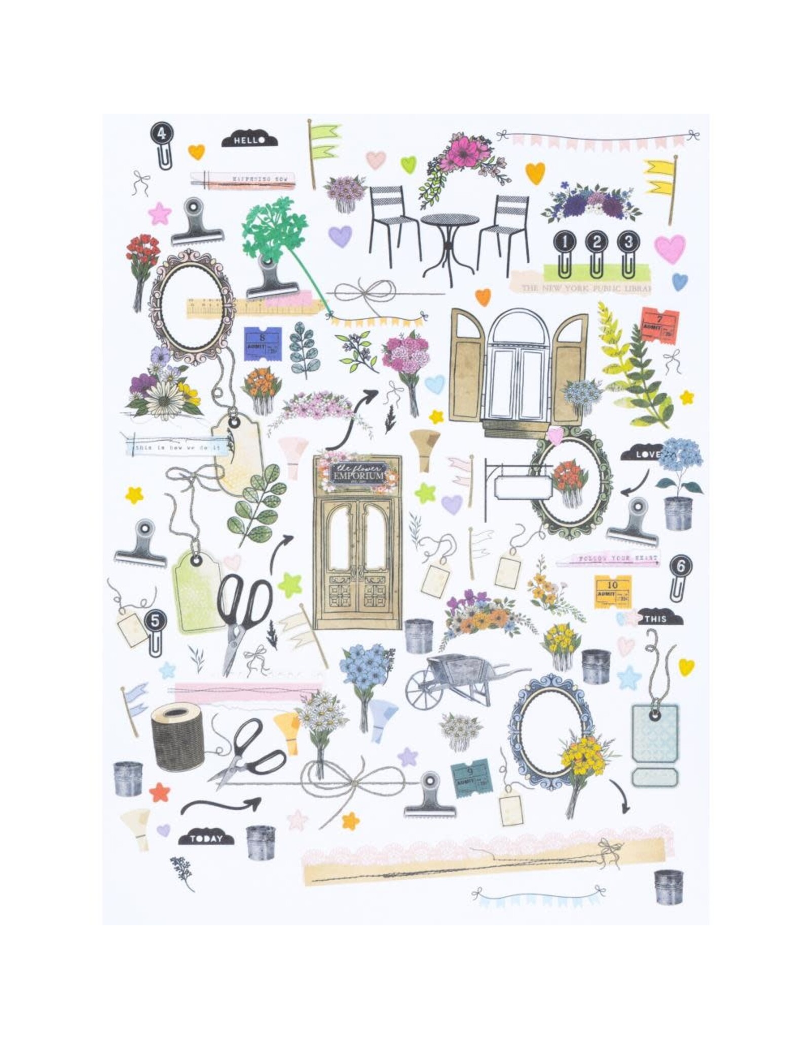 49 AND MARKET 49 AND MARKET THE FLOWER EMPORIUM 6x12 LASER CUT ELEMENTS 138/PK