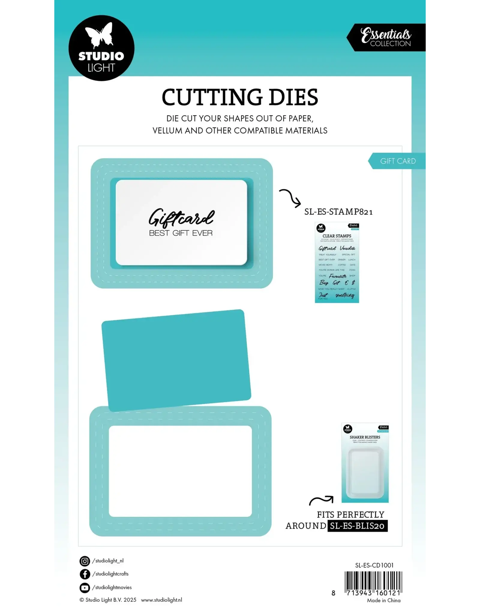 STUDIOLIGHT STUDIOLIGHT ESSENTIALS COLLECTION GIFT CARD BLISTER DIE SET