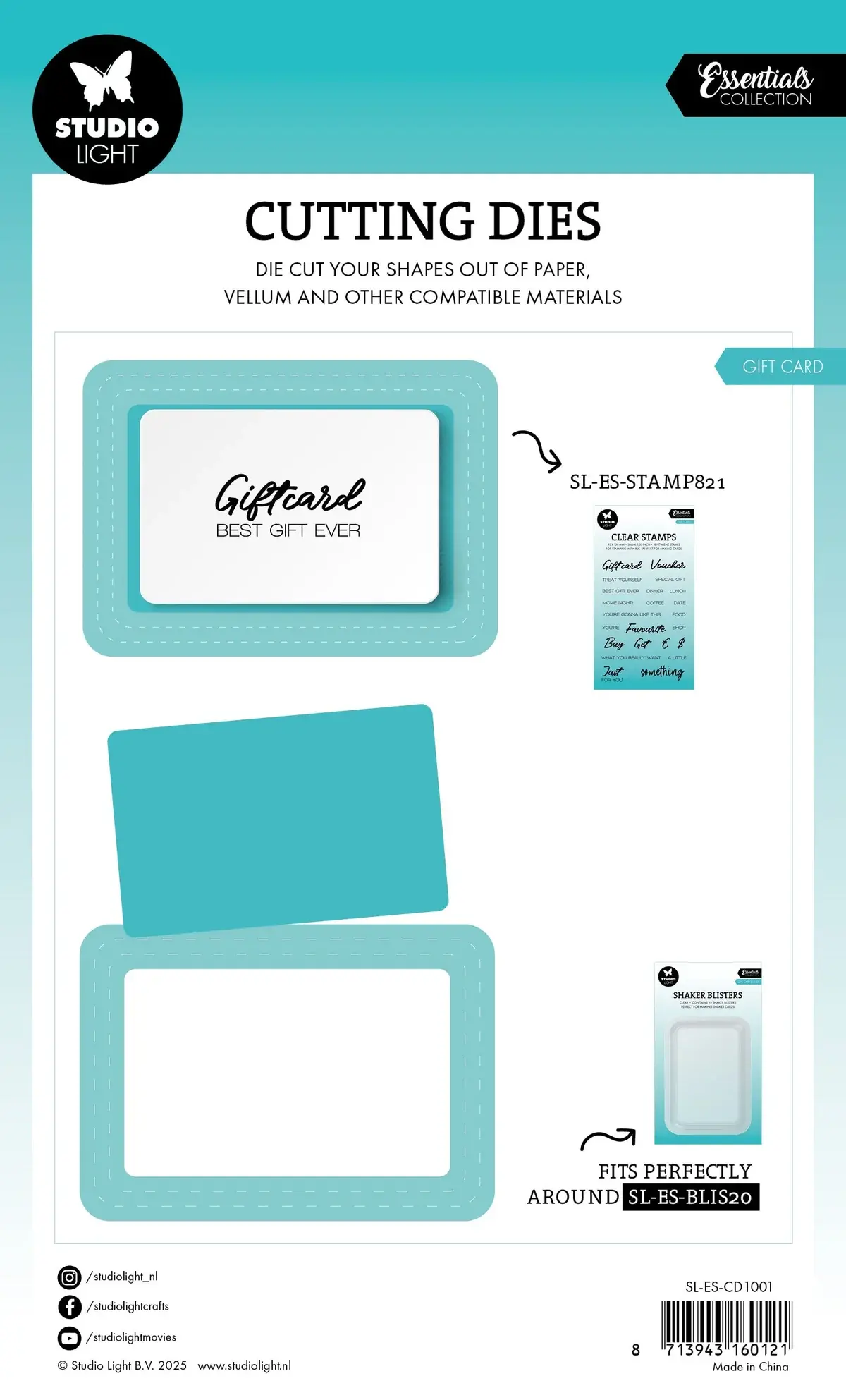 STUDIOLIGHT STUDIOLIGHT ESSENTIALS COLLECTION GIFT CARD BLISTER DIE SET