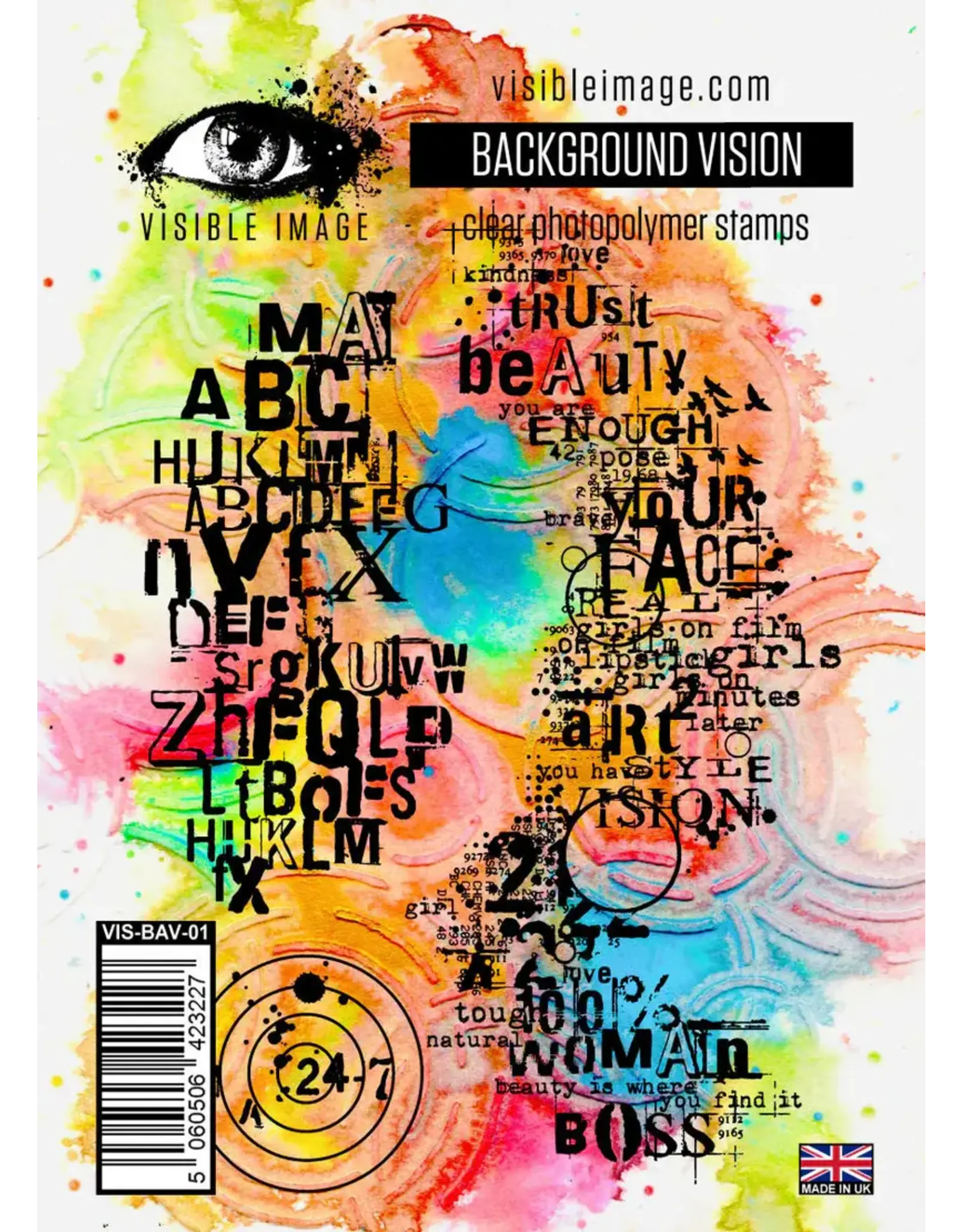 VISIBLE IMAGE VISIBLE IMAGE BACKGROUND VISION CLEAR STAMP SET