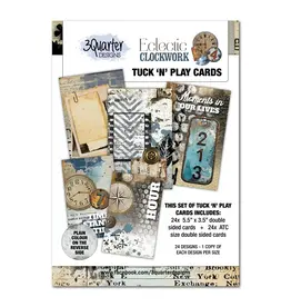 3QUARTER DESIGNS 3QUARTER DESIGNS ECLECTIC CLOCKWORK COLLECTION TUCK 'N' PLAY CARDS SET