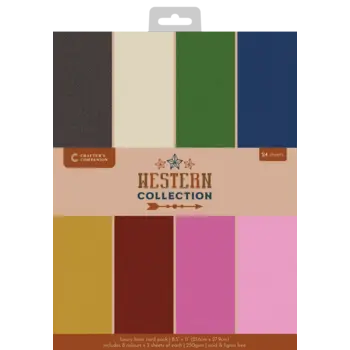 CRAFTERS COMPANION CRAFTERS COMPANION WESTERN COLLECTION 8.5x11 LUXURY LINEN CARD