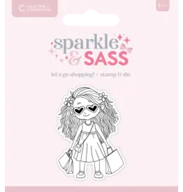 CRAFTERS COMPANION CRAFTERS COMPANION LET'S GO SHOPPING CLEAR STAMP & DIE SET