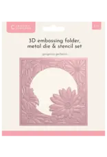 CRAFTERS COMPANION CRAFTERS COMPANION GORGEOUS GERBERAS 3D EMBOSSING FOLDER, STENCIL AND DIE SET