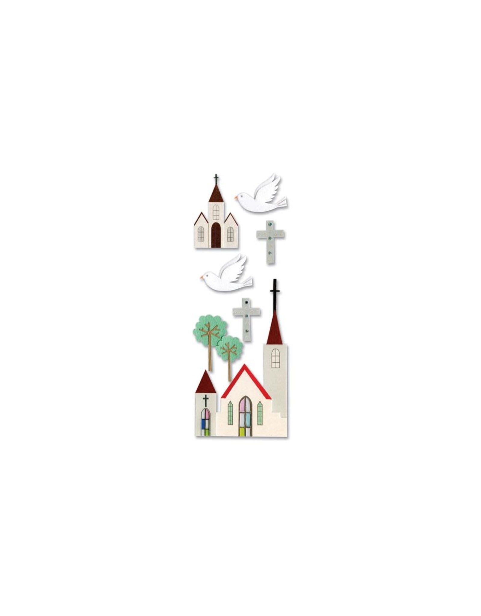 JOLEE’S TOUCH OF JOLEE'S CHURCH DIMENSIONAL STICKERS