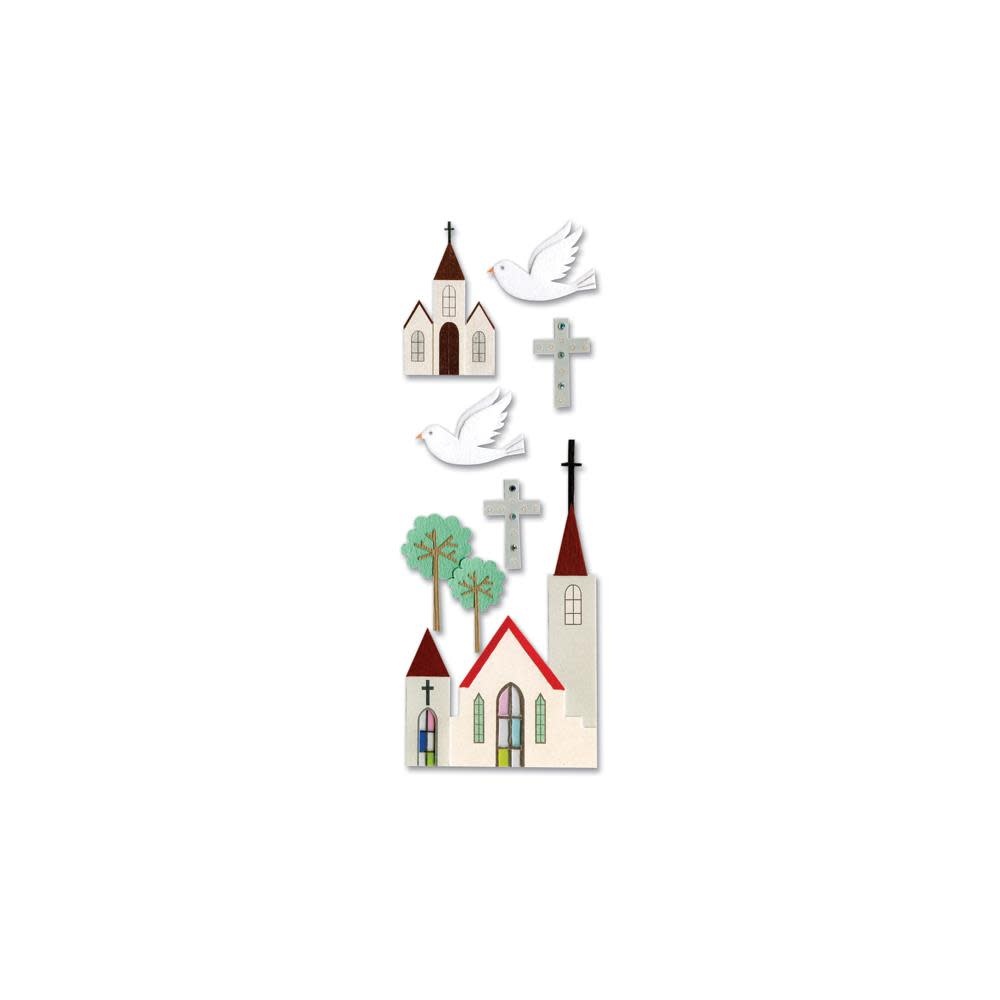 TOUCH OF JOLEE'S CHURCH DIMENSIONAL STICKERS - Scrapbook Centrale