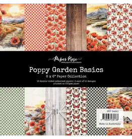 PAPER ROSE PAPER ROSE POPPY GARDEN 6x6 BASICS PAPER COLLECTION