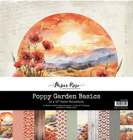 PAPER ROSE PAPER ROSE POPPY GARDEN BASICS 12x12 PAPER COLLECTION