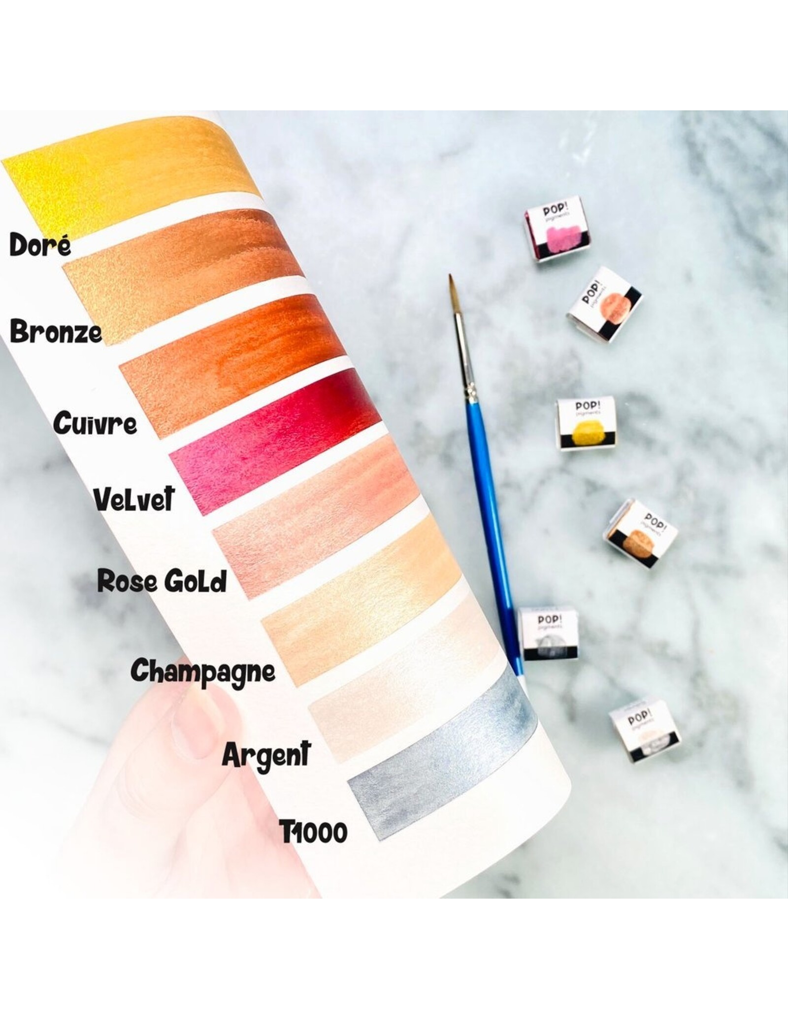 POP! PIGMENTS POP! PIGMENTS AQUARELLE MÉTALLIQUE 8/PK