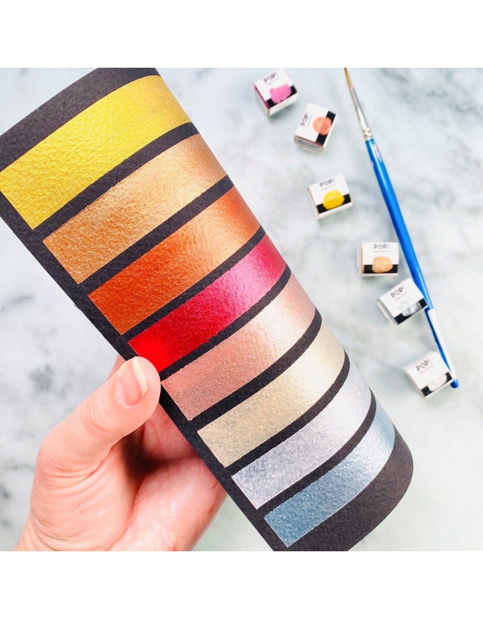 POP! PIGMENTS POP! PIGMENTS AQUARELLE MÉTALLIQUE 8/PK