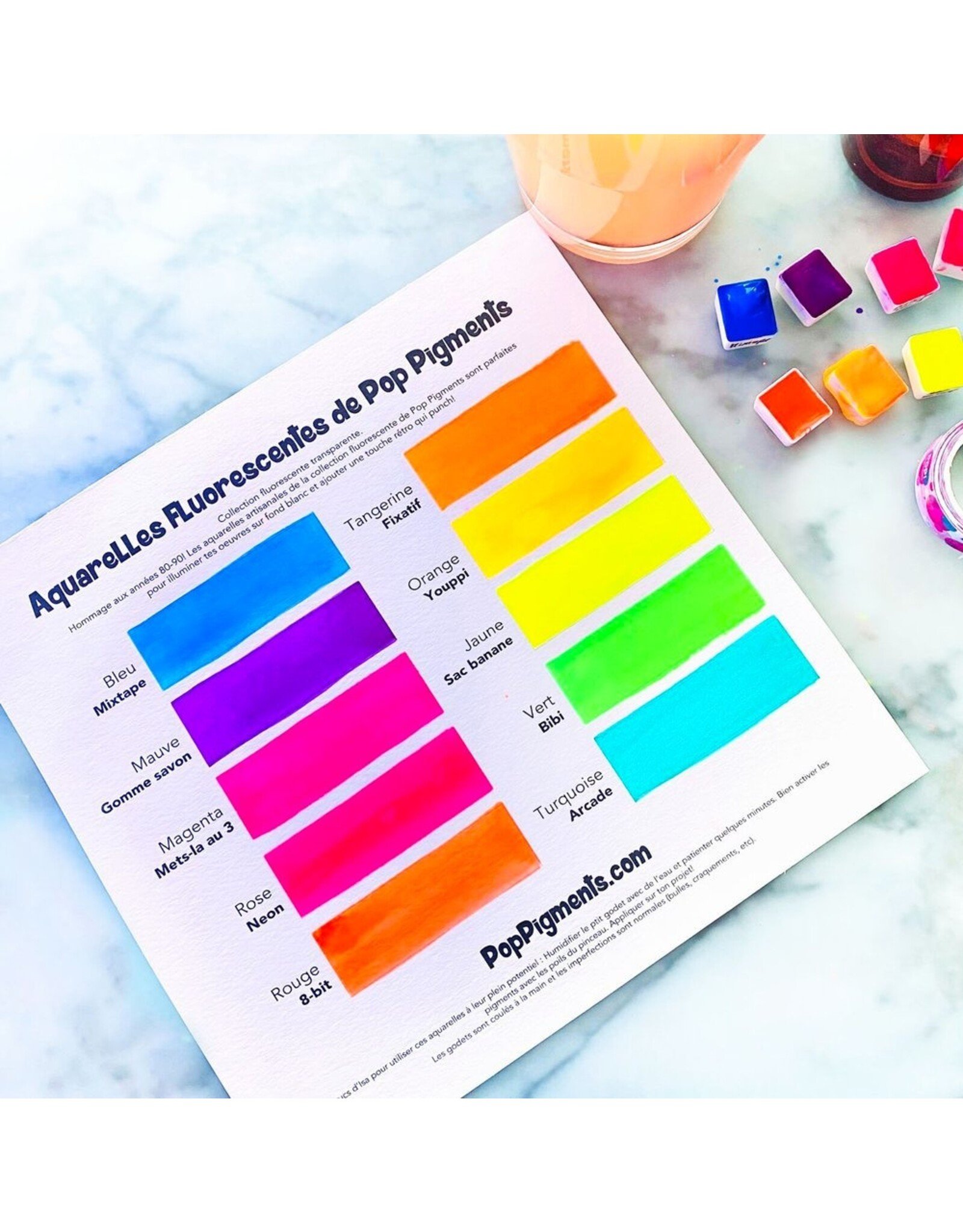 POP! PIGMENTS POP! PIGMENTS AQUARELLE FLUORESCENTE 10/PK
