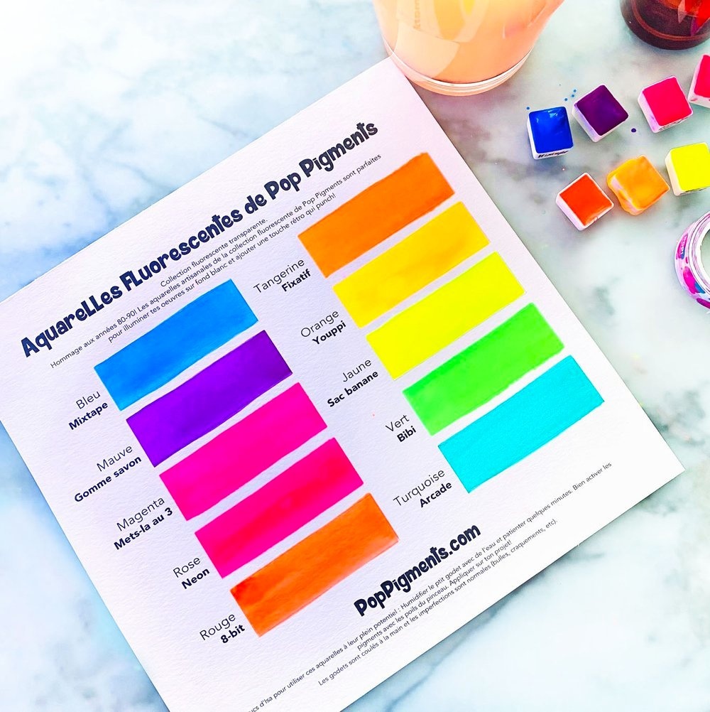 POP! PIGMENTS POP! PIGMENTS AQUARELLE FLUORESCENTE 10/PK