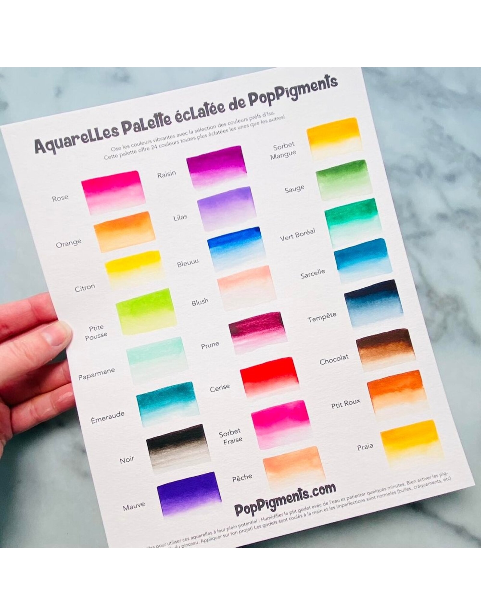 POP! PIGMENTS POP! PIGMENTS PALETTE AQUARELLE ÉCLATÉE 24/PK