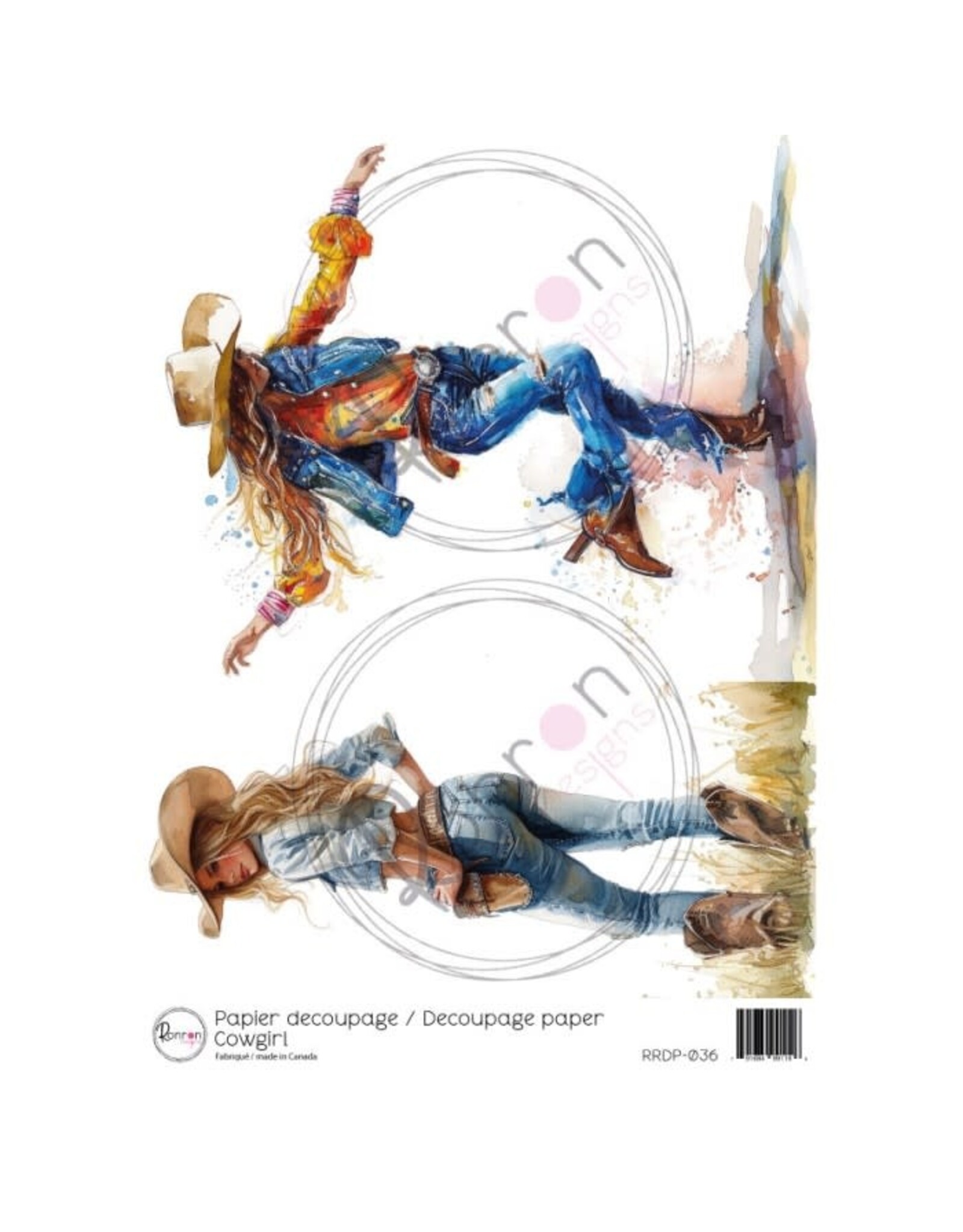 RONRON DESIGNS RONRON DESIGNS COWGIRL RICE PAPER