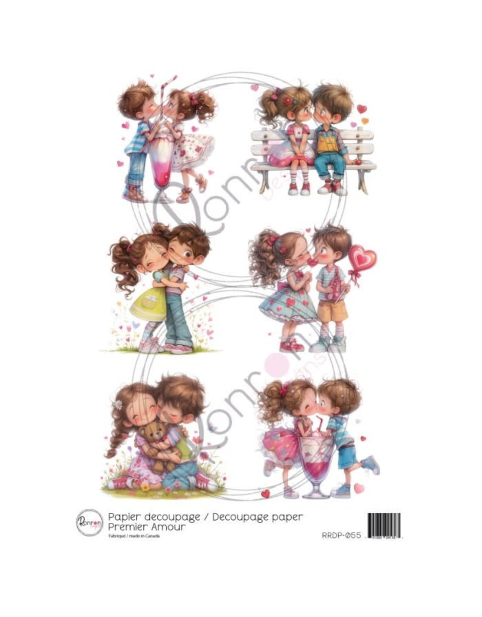 RONRON DESIGNS RONRON DESIGNS PREMIER AMOUR RICE PAPER
