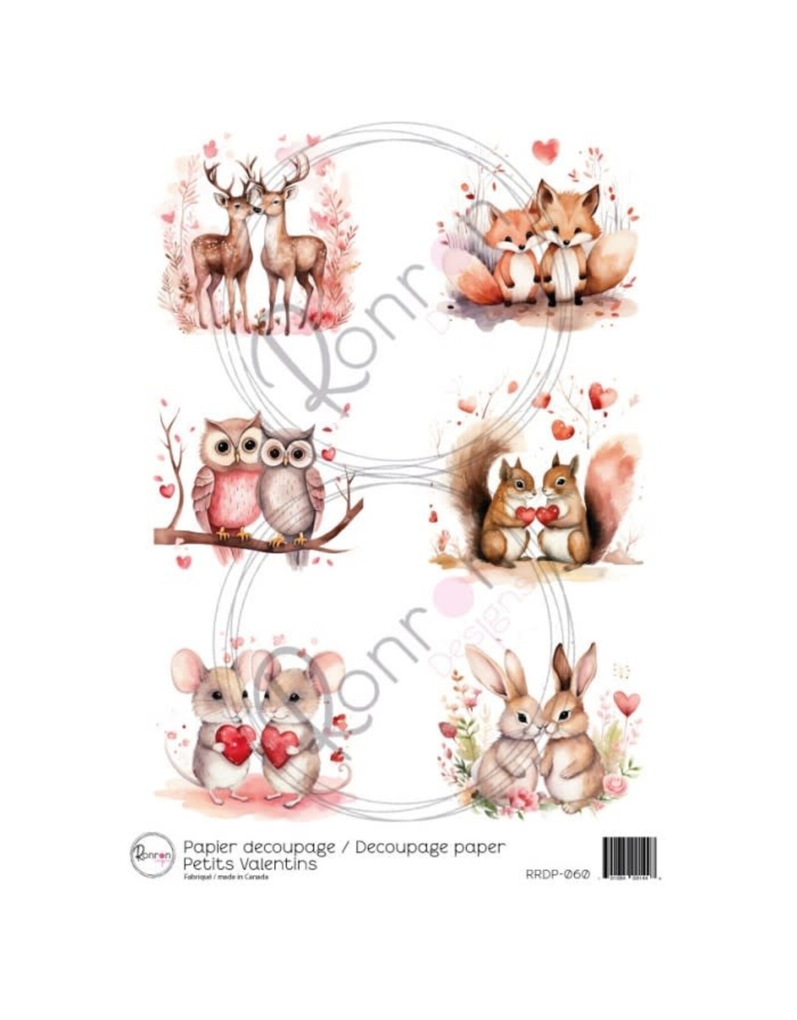 RONRON DESIGNS RONRON DESIGNS PETITS VALENTINS RICE PAPER