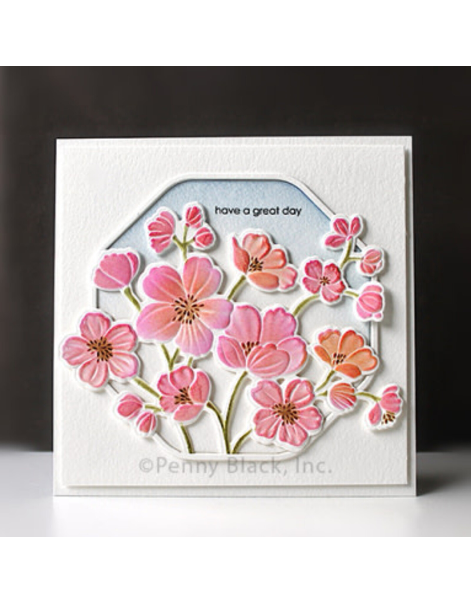 PENNY BLACK PENNY BLACK 3D BLOSSOMS 6x6 EMBOSSING FOLDER