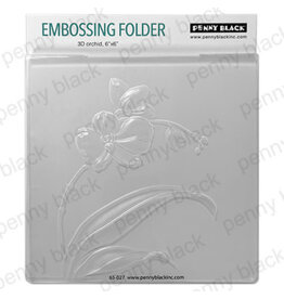 PENNY BLACK PENNY BLACK 3D ORCHID 6x6 EMBOSSING FOLDER