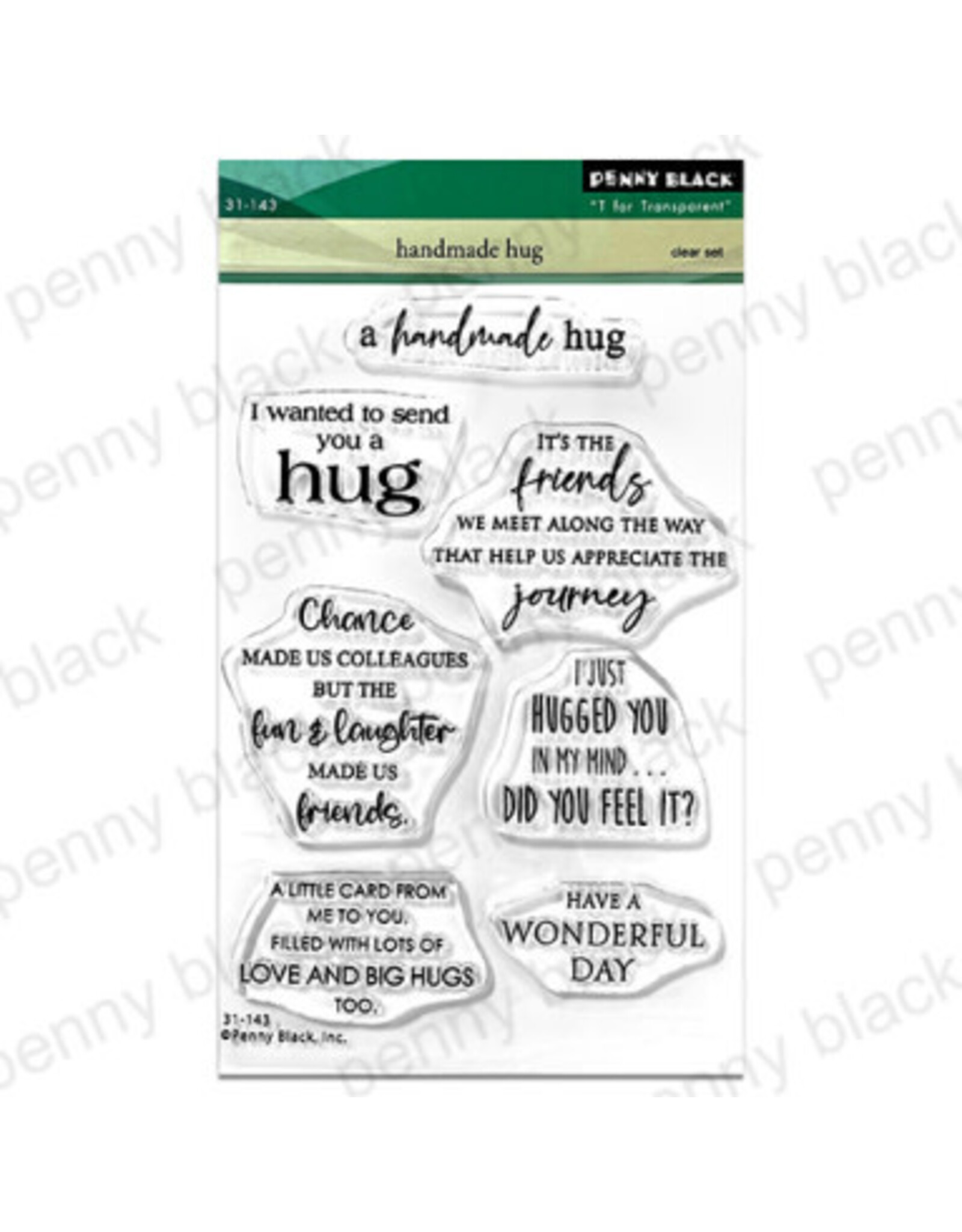 PENNY BLACK PENNY BLACK HANDMADE HUG CLEAR STAMP SET