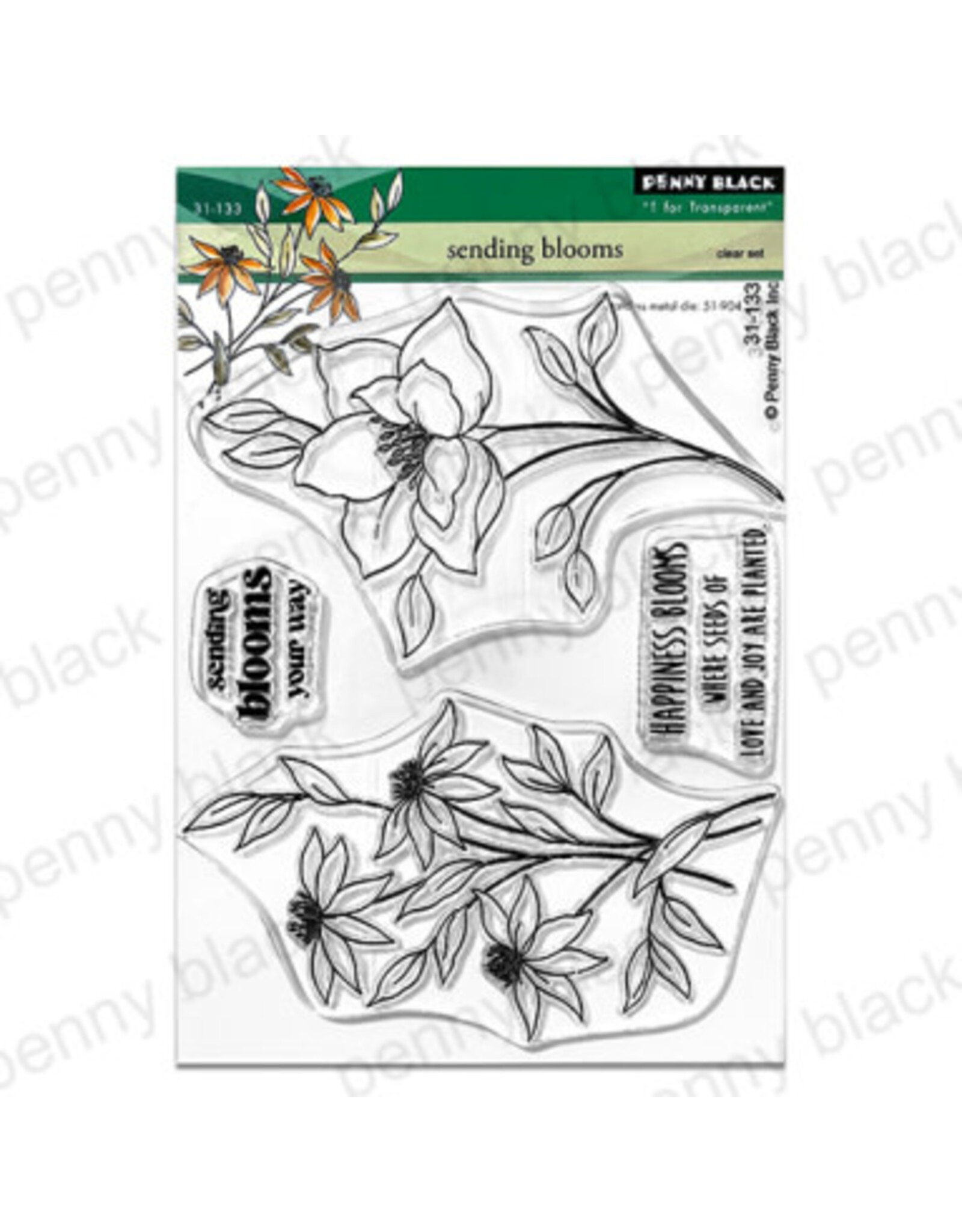 PENNY BLACK PENNY BLACK SENDING BLOOMS CLEAR STAMP SET