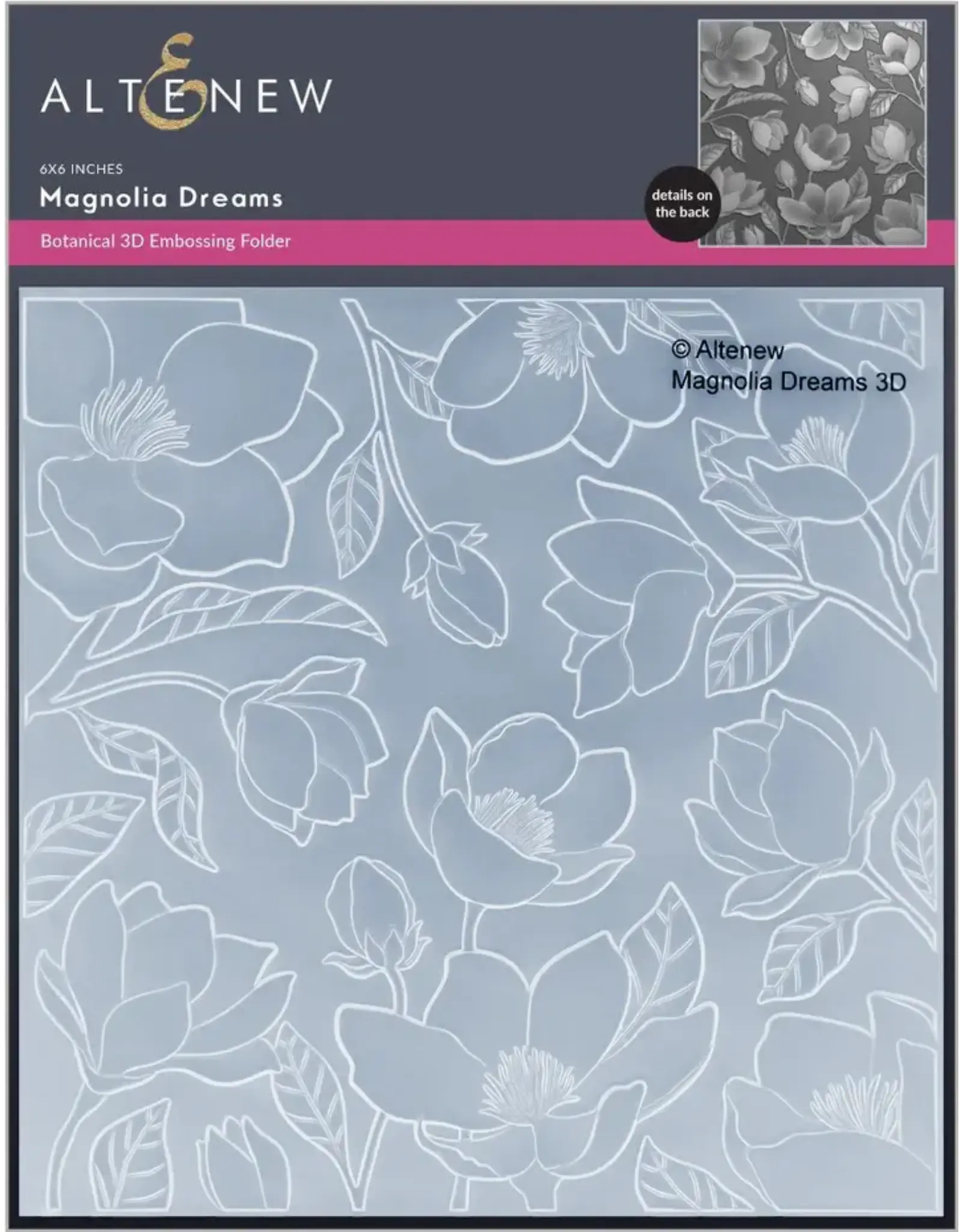 ALTENEW ALTENEW MAGNOLIA DREAMS BOTANICAL 3D EMBOSSING FOLDER