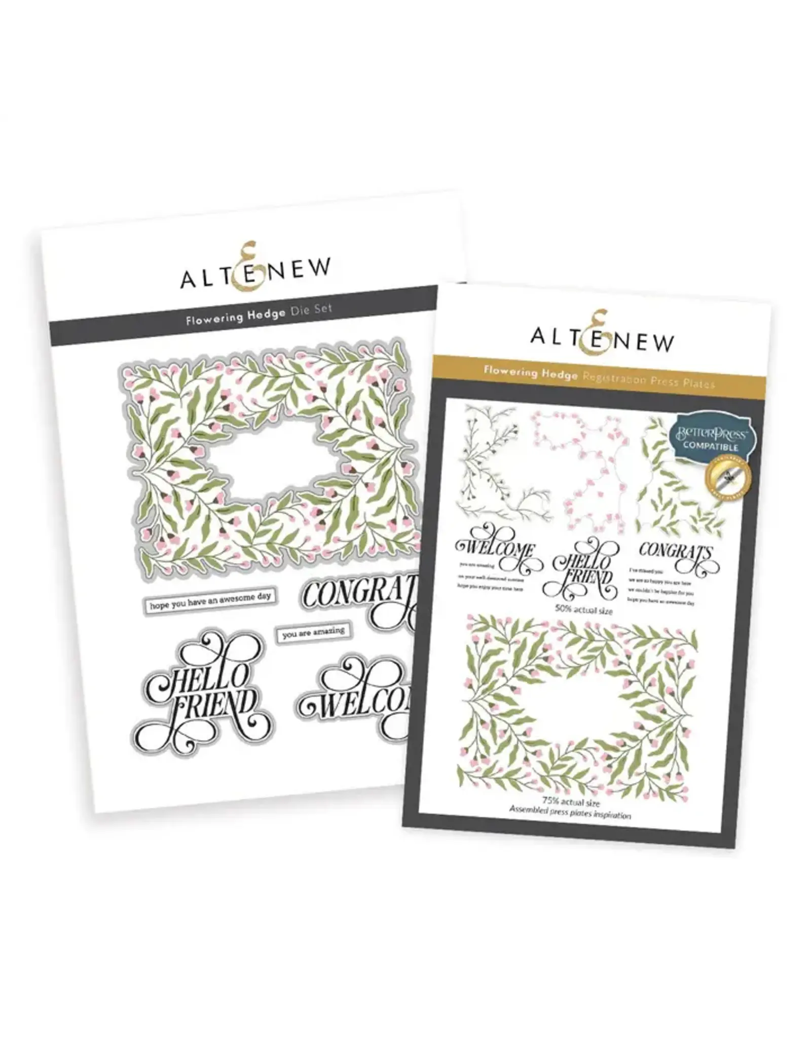ALTENEW ALTENEW BETTERPRESS FLOWERING HEDGE PRESS PLATES & DIE SET